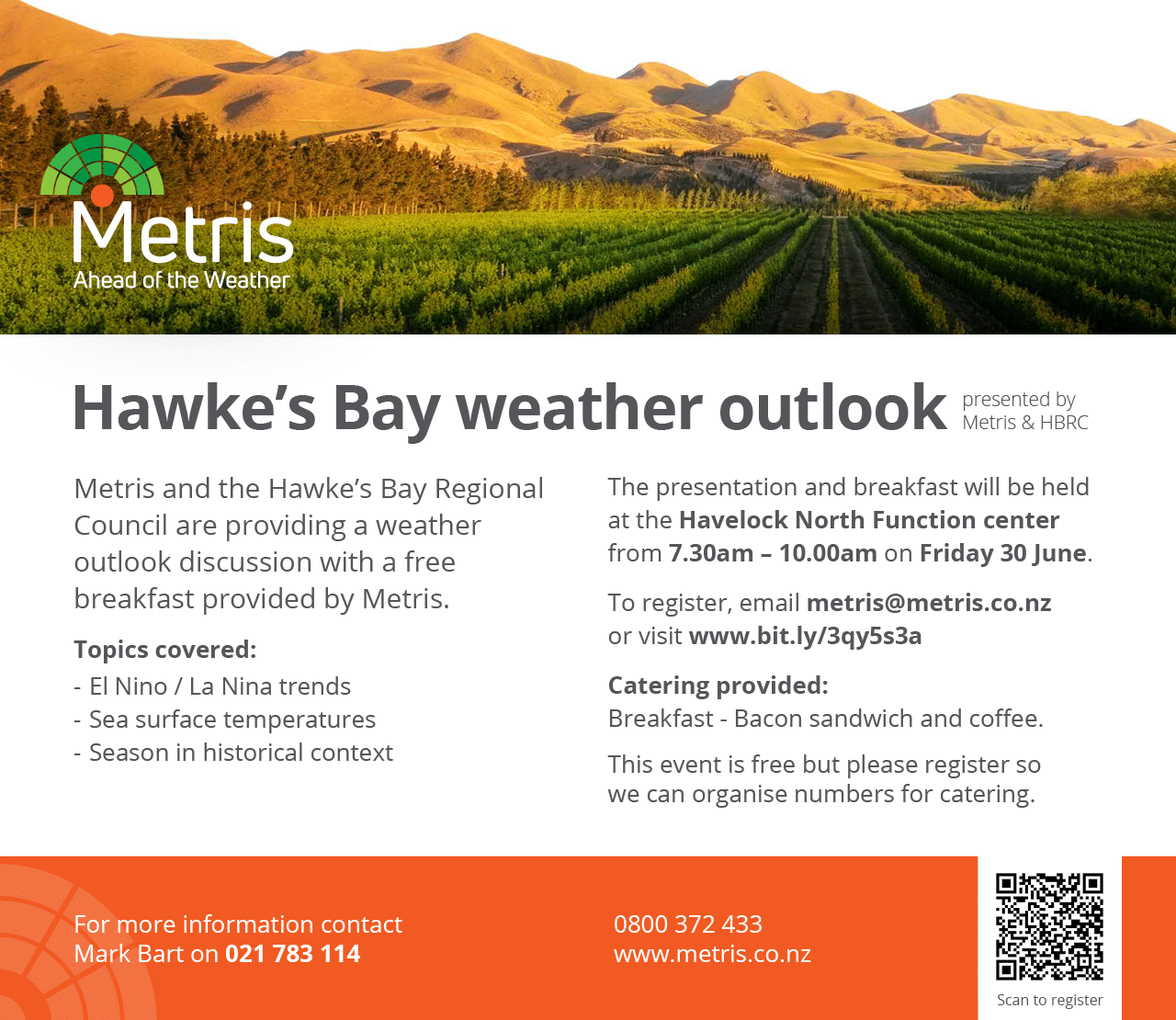 Hawke's Bay Weather Outlook Hawke's Bay Fruitgrowers' Association